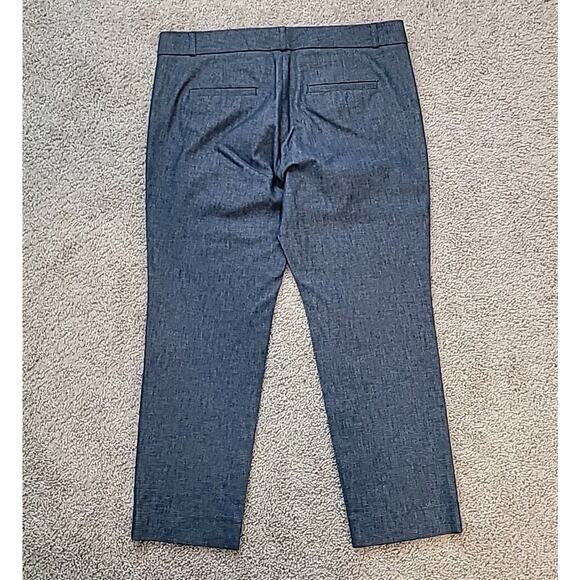 Banana Republic Sloan Cropped Pants Blue Textured Sz 10P Slimming Fit • EUC - Picture 3 of 9